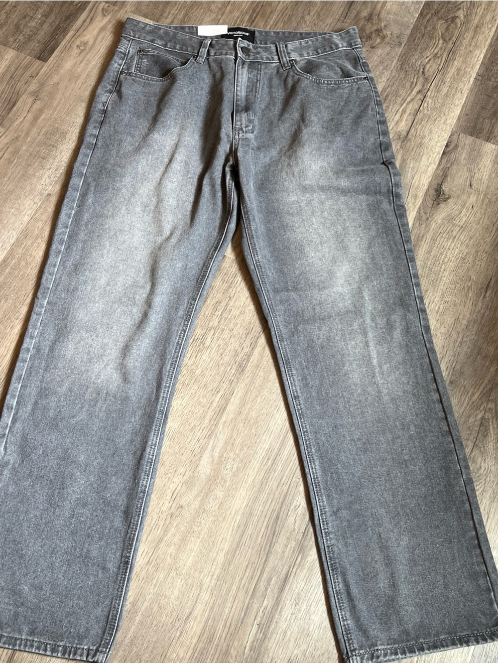 Men's Stone Black Baggy Fit Jeans 34x32